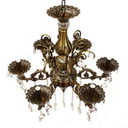 SANSSOUCI Magno kristálycsillár, 6xE14, átmérő 62 cm, antik sárgaréz klasszikus csillárok alapértelmezett cím Alessandro Design