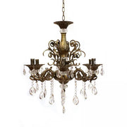 SANSSOUCI Magno kristálycsillár, 6xE14, átmérő 62 cm, antik sárgaréz klasszikus csillárok alapértelmezett cím Alessandro Design