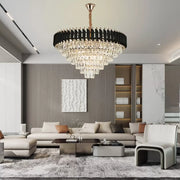 Kristály csillár VERSAILLES Supremo 12xE14, átmérő 80 cm, fényes arany és fekete, állítható magasságú kristálycsillárok alapértelmezett cím Alessandro Design