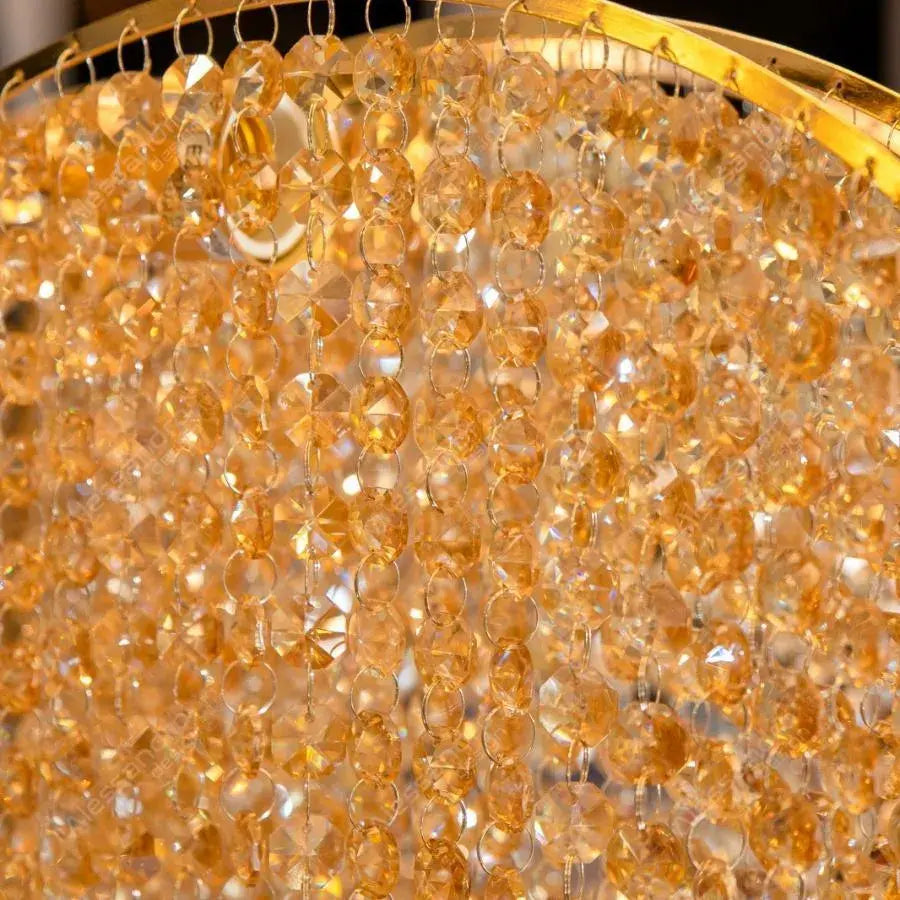 Ander kristály kandeláber, 5xE14, átmérő 50 cm, arany, fém és kristálykristály kandeláber, alapértelmezett cím Alessandro Design
