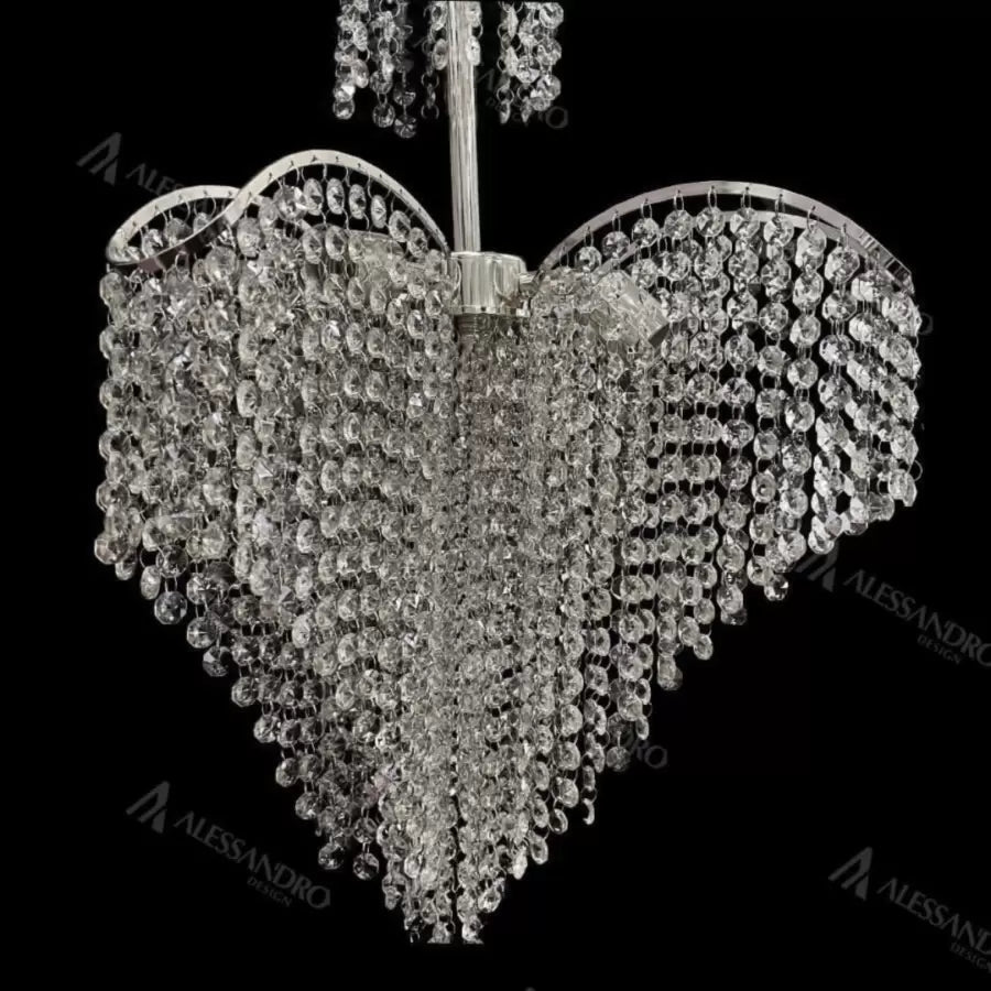 Kristály kandeláber Ander 4xE14 átmérő 45 cm króm kristály kandeláber alapértelmezett cím Alessandro Design