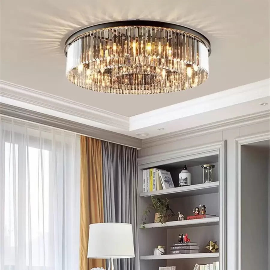 Kristálycsillár Brady Ø40 cm, 6xE14, szürke Kristálycsillárok Alapértelmezett cím Alessandro Design