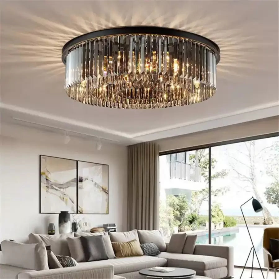 Kristálycsillár Brady Ø40 cm, 6xE14, szürke Kristálycsillárok Alapértelmezett cím Alessandro Design