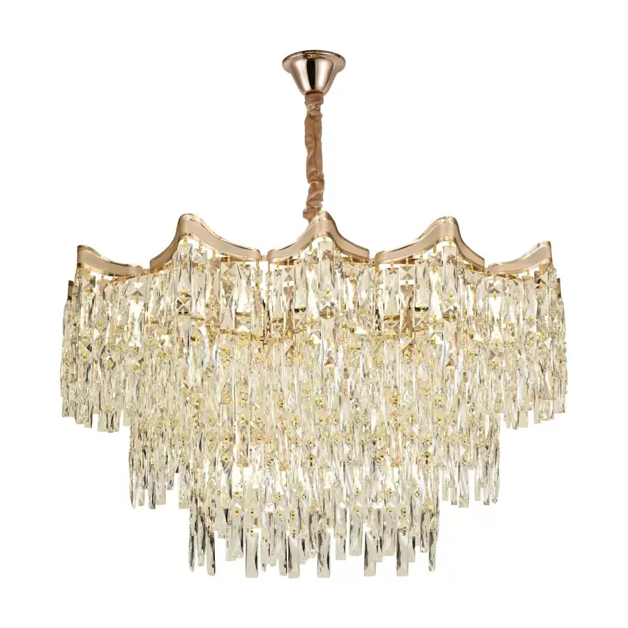 Kristálycsillár átmérője 78 cm, 20x E27, arany, állítható magasságú kristálycsillárok alapértelmezett cím Alessandro Design