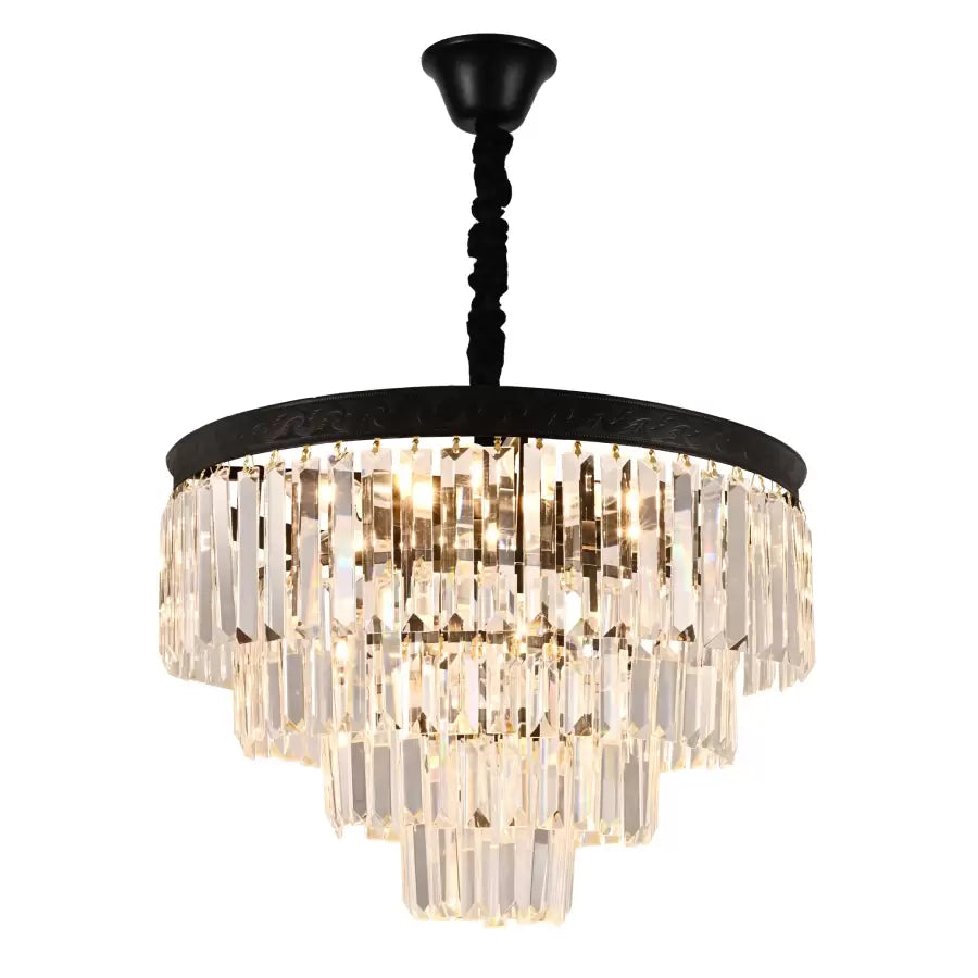 Crystal Candelabra Frank 10x E27 Black Crystal Candelabra Alapértelmezett cím Alessandro Design