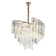 Kristály kandeláber TRIANON Magno 10x E27, átmérő 56 cm, fényes arany, állítható magasságú kristály kandeláber, alapértelmezett cím Alessandro Design