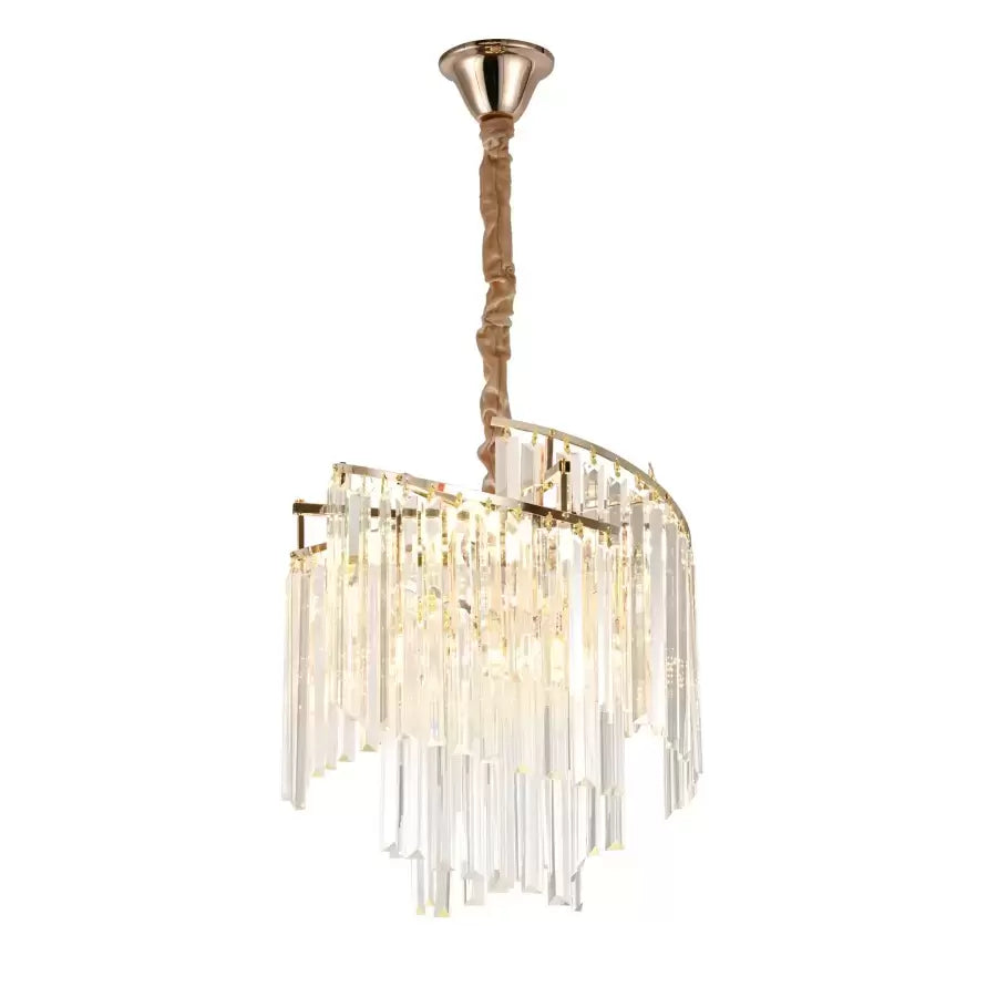 Kristály csillár TRIANON Nobile 5x E27, átmérő 38 cm, fényes arany, állítható magasságú kristálycsillárok alapbeállítás Alessandro Design