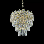 Kristály csillár WINDSOR Petito 3xE14, átmérő 29 cm, fényes arany, állítható magasságú, fém és kristály kristálycsillárok alapértelmezett cím Alessandro Design