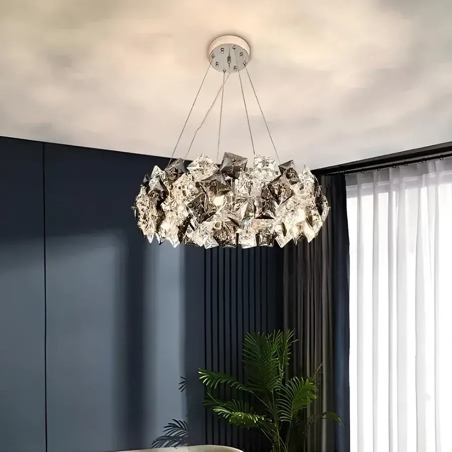 Hefe kristály kandeláber 4x E27 ezüst kristály kandeláber alapértelmezett cím Alessandro Design