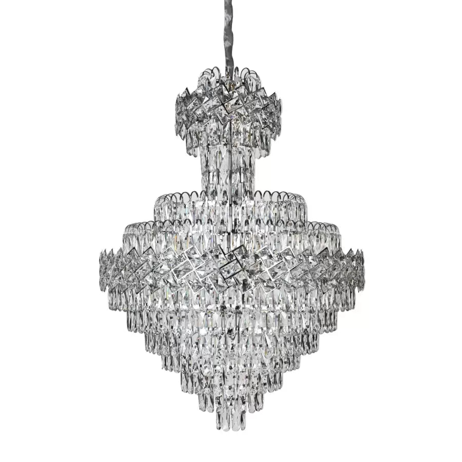 Kristály kandeláber Joel 22x E27 ezüst kristály kandeláber alapértelmezett cím Alessandro Design