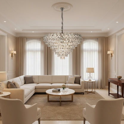 Crystal csillár WINDSOR Supremo 10xE14, átmérő 80 cm, fényes króm, állítható magasságú kristálycsillárok alapértelmezett cím Alessandro Design