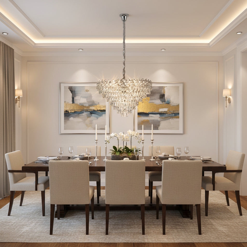 Crystal csillár WINDSOR Supremo 10xE14, átmérő 80 cm, fényes króm, állítható magasságú kristálycsillárok alapértelmezett cím Alessandro Design