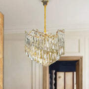Kristály csillár TOPKAPI Eleganza 8x E14, átmérő 49 cm, fényes arany, állítható magasságú kristálycsillárok alapértelmezett cím Alessandro Design