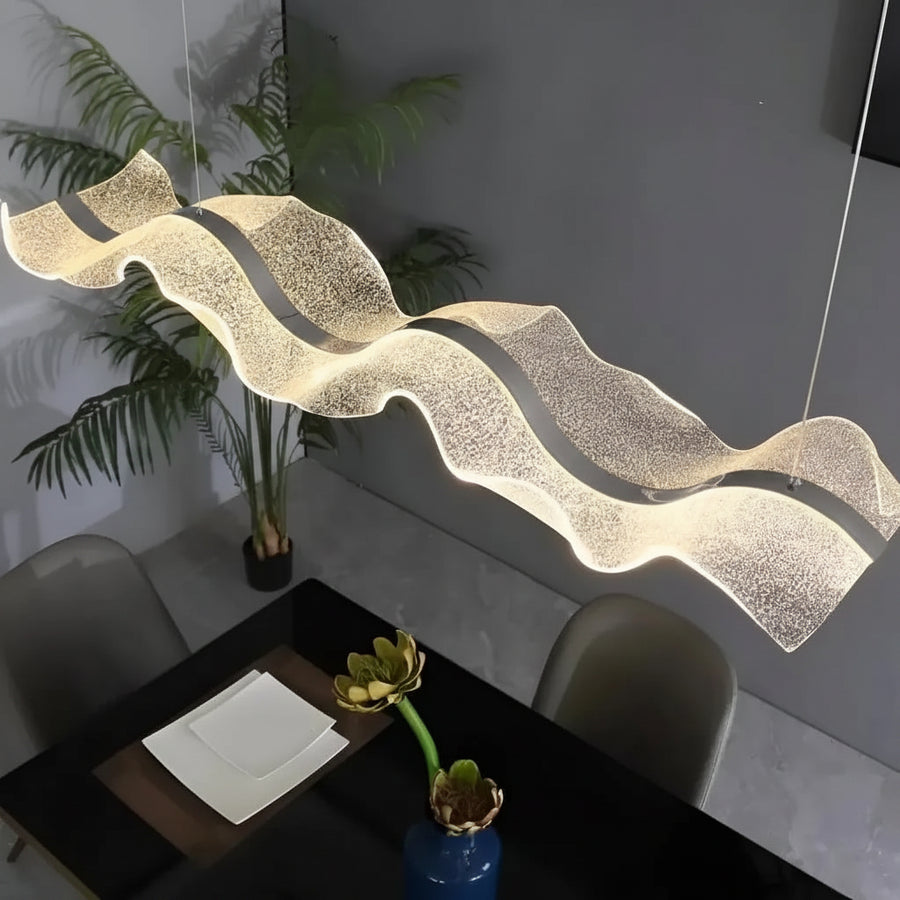 Lustra LED cu Telecomanda, Suspendata AMI 63W, Liniara, Lumina Rece/Calda/Neutra, Alb, Inaltime Reglabila