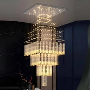 LED kristálycsillár 80W FLORENTIA Gold, átmérő 50cm, magasság 200cm, létramodell Crystal csillár alapértelmezett cím Alessandro Design