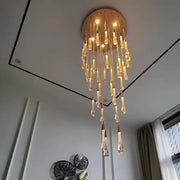 Függesztett kristály LED csillár, 39 W, Justinian, átmérő 60 cm, állítható magasságú, arany, fém és kristály kristálycsillárok alapértelmezett cím Alessandro Design