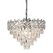 Kristály csillár WINDSOR Eleganza 8xE14, átmérő 39 cm, fényes króm, állítható magasságú kristálycsillárok, alapértelmezett cím Alessandro Design