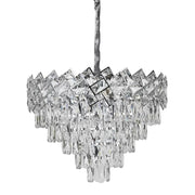 Kristály csillár WINDSOR Eleganza 8xE14, átmérő 39 cm, fényes króm, állítható magasságú kristálycsillárok, alapértelmezett cím Alessandro Design