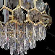 Melih kristály kandeláber 5x E27 átmérő 40 cm arany fekete kristály kandeláber alapértelmezett cím Alessandro Design