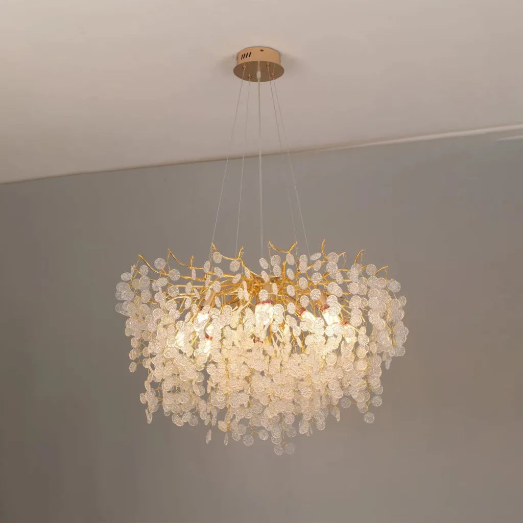 WALTZ Szerenád kristálycsillár, 6xG9, arany, 60 cm, állítható magasságú kristálycsillárok, alapértelmezett cím Alessandro Design