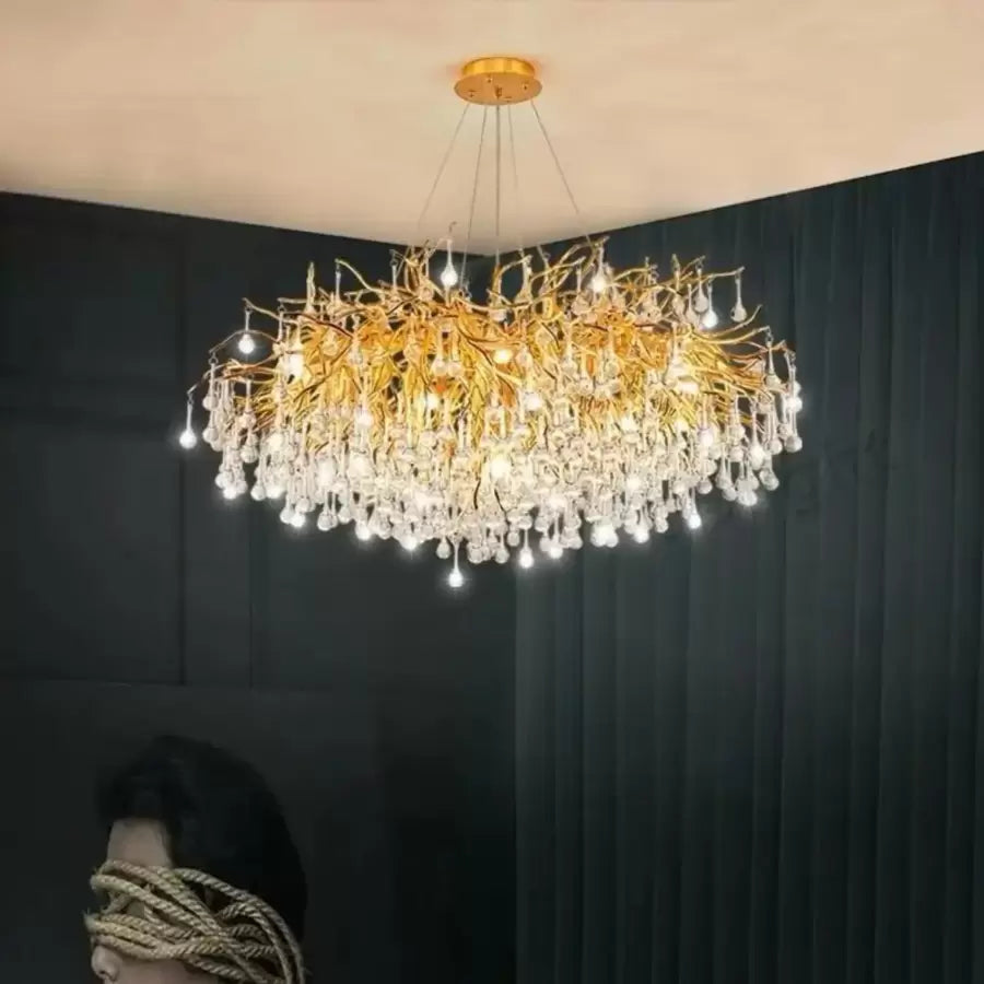 Kristálycsillár Muhammad 10x G9 átmérő 80cm arany kristálycsillárok alapértelmezett cím Alessandro Design