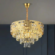 Kristálycsillár NEUSCHWANSTEIN Petito 3xE14, átmérő 30 cm, arany, állítható magasságú kristálycsillár Alapértelmezett cím Alessandro Design