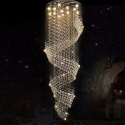 LED kristály kandeláber 13 xGU10 Meili Chrome, átmérő 80 cm, magasság 240 cm, létramodell Crystal kandeláber Alapértelmezett cím Alessandro Design