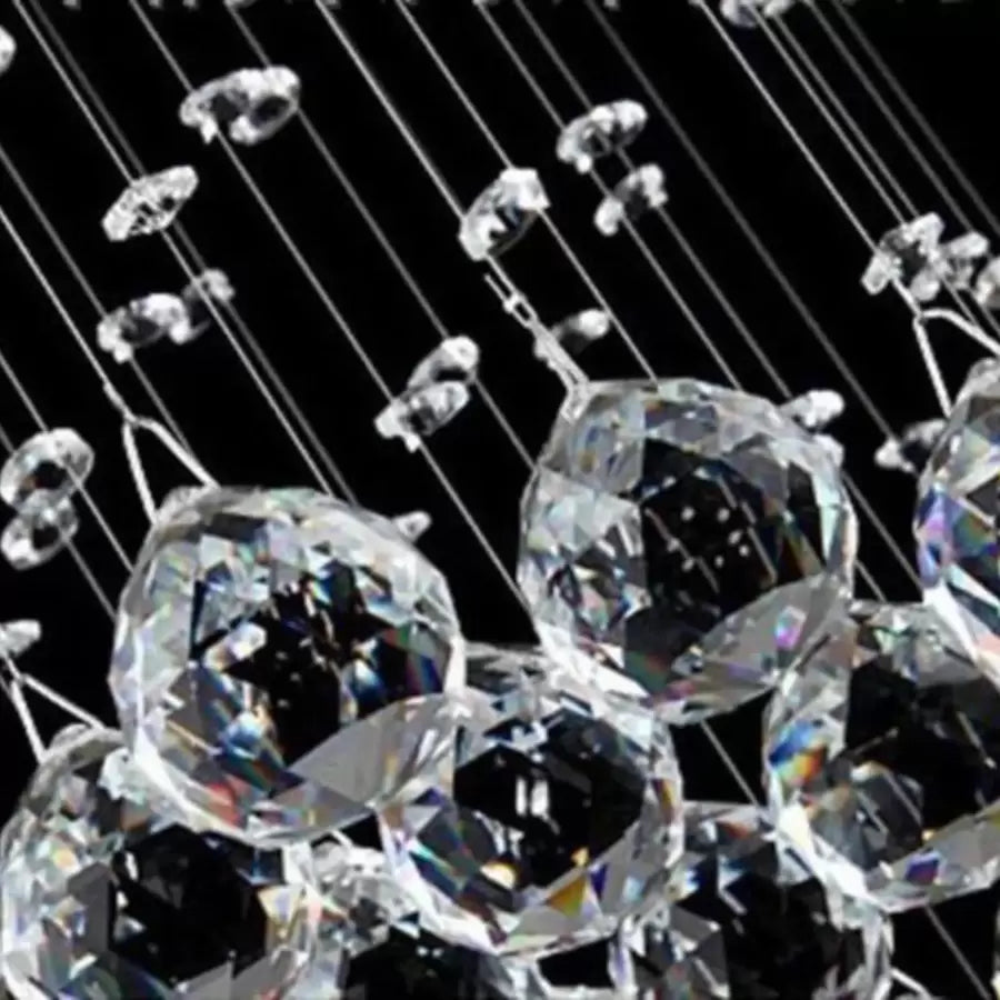 LED kristály kandeláber 13 xGU10 Meili Chrome, átmérő 80 cm, magasság 240 cm, létramodell Crystal kandeláber Alapértelmezett cím Alessandro Design