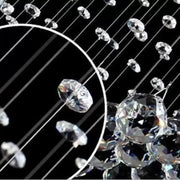 LED kristály kandeláber 13 xGU10 Meili Chrome, átmérő 80 cm, magasság 240 cm, létramodell Crystal kandeláber Alapértelmezett cím Alessandro Design