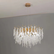 WALTZ Cascade kristálycsillár, 6x G9, arany, 60 cm, állítható magasságú kristálycsillárok, alapértelmezett cím Alessandro Design