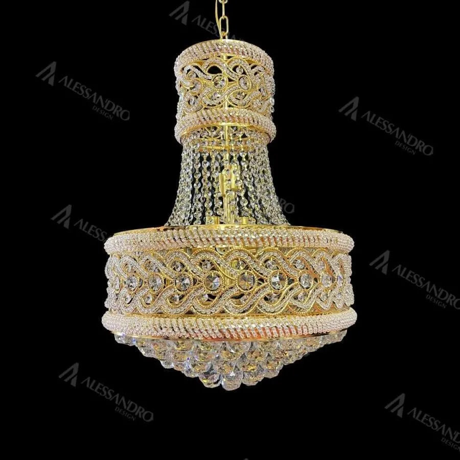 Selim Cristal kandeláber 14x E14 arany Cristal kandeláber alapértelmezett cím Alessandro Design