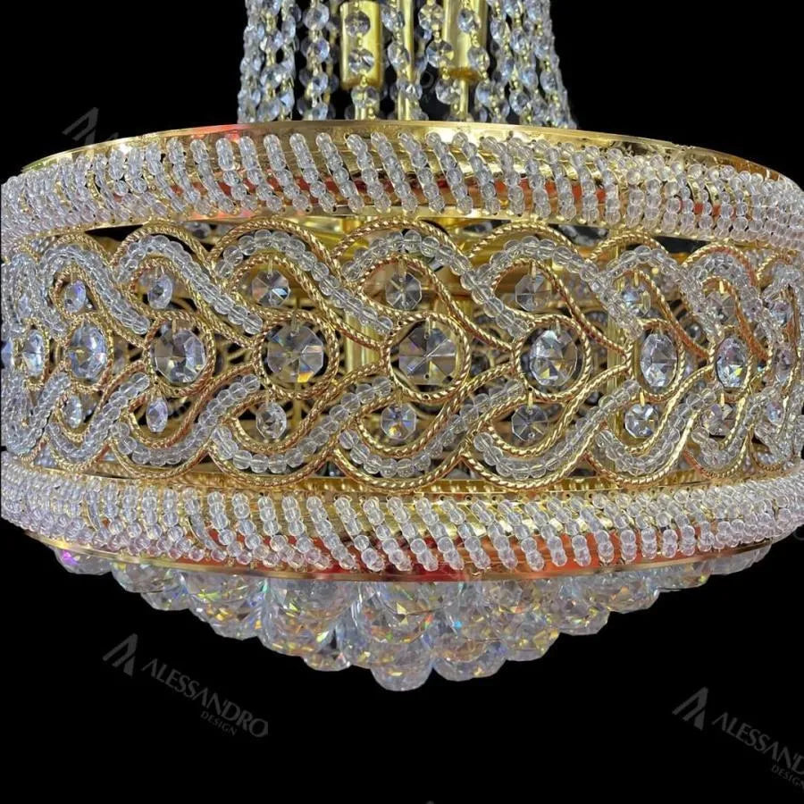 Selim Cristal kandeláber 14x E14 arany Cristal kandeláber alapértelmezett cím Alessandro Design