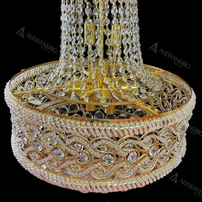 Selim Cristal kandeláber 14x E14 arany Cristal kandeláber alapértelmezett cím Alessandro Design