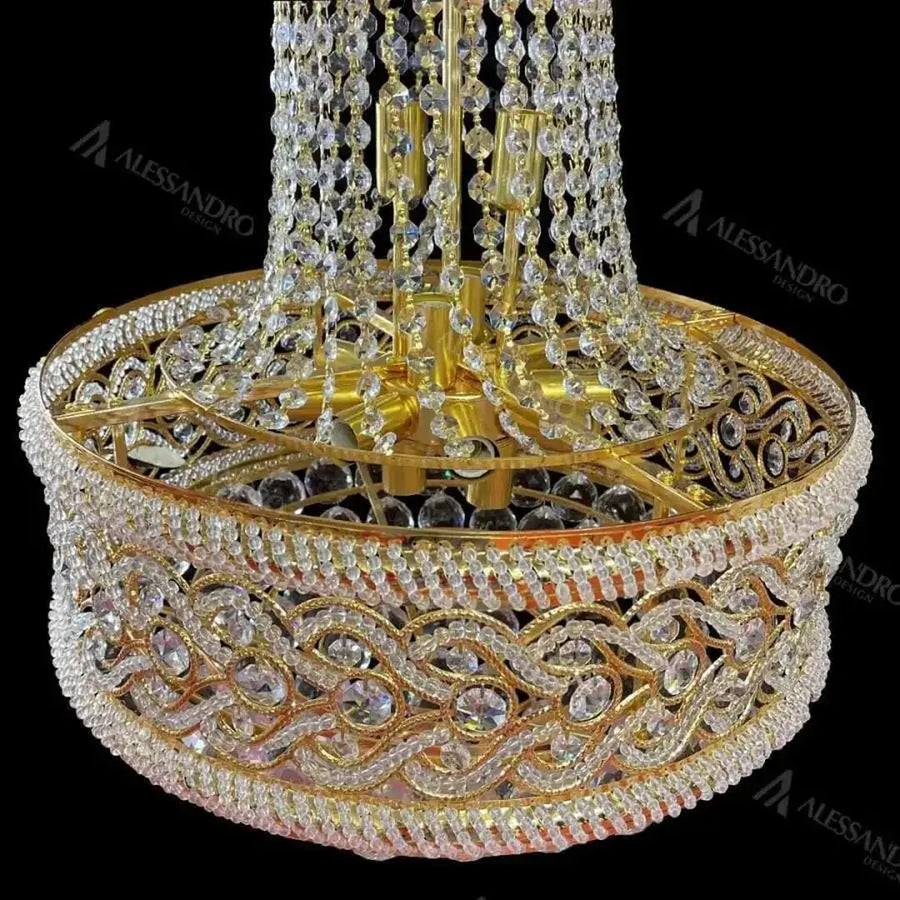 Selim Cristal kandeláber 14x E14 arany Cristal kandeláber alapértelmezett cím Alessandro Design