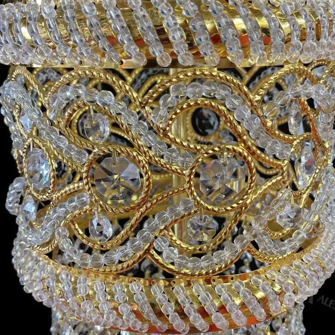 Selim Cristal kandeláber 14x E14 arany Cristal kandeláber alapértelmezett cím Alessandro Design