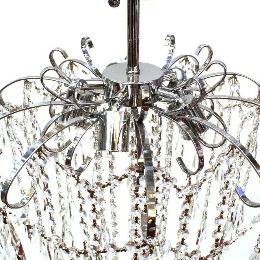 Kristály csillár EDINBURGH Eleganza, 5xE27, átmérő 47 cm, fényes króm klasszikus csillárok alapértelmezett cím Alessandro Design
