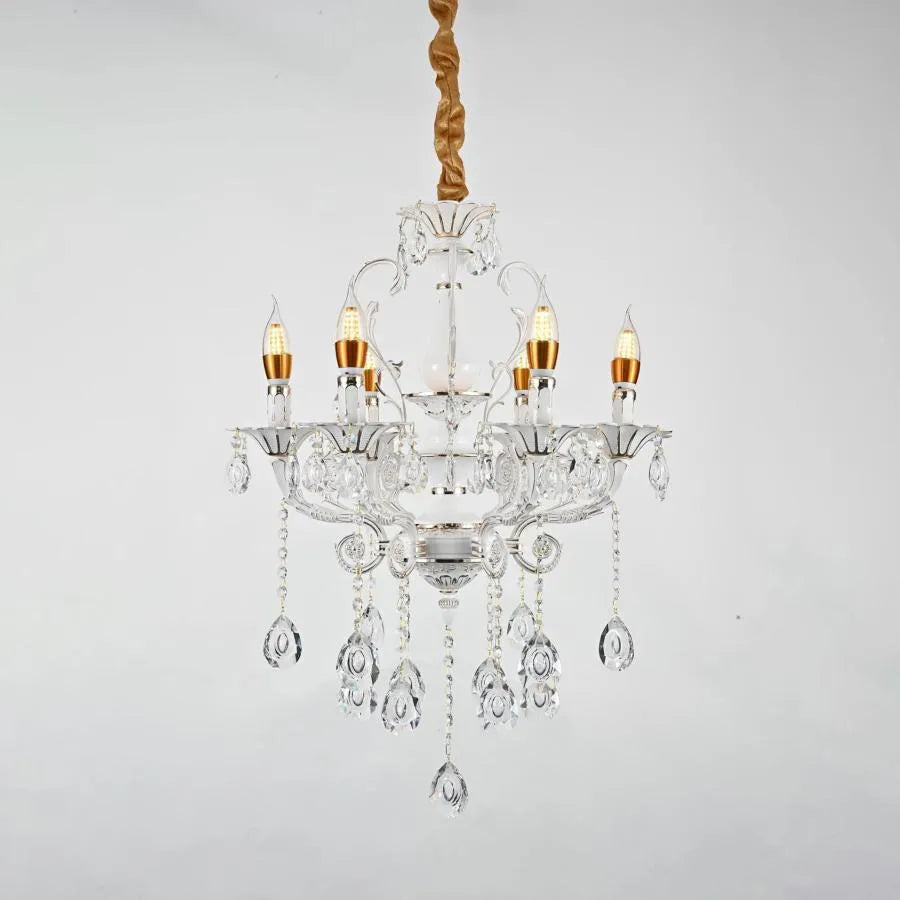 Bruhier Cristal kandeláber 6x E14, átmérő 55 cm, fehér arannyal, állítható magasságú Cristal kandeláber Alapértelmezett cím Alessandro Design