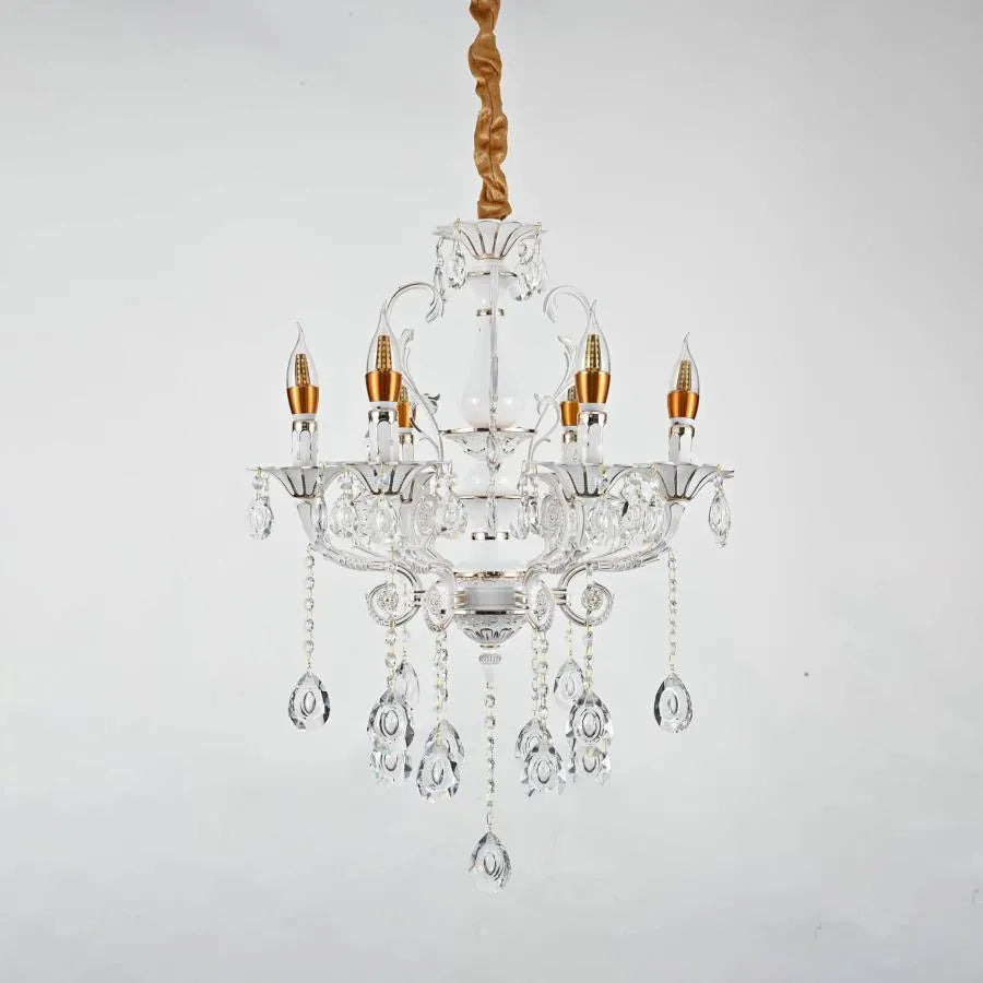 Bruhier Cristal kandeláber 6x E14, átmérő 55 cm, fehér arannyal, állítható magasságú Cristal kandeláber Alapértelmezett cím Alessandro Design