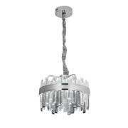 Kristály LED-csillár távirányítóval, Miguel 92W-os, szabályozható ezüst kristálycsillárral, alapértelmezett cím Alessandro Design