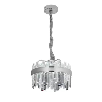 Kristály LED-csillár távirányítóval, Miguel 92W-os, szabályozható ezüst kristálycsillárral, alapértelmezett cím Alessandro Design