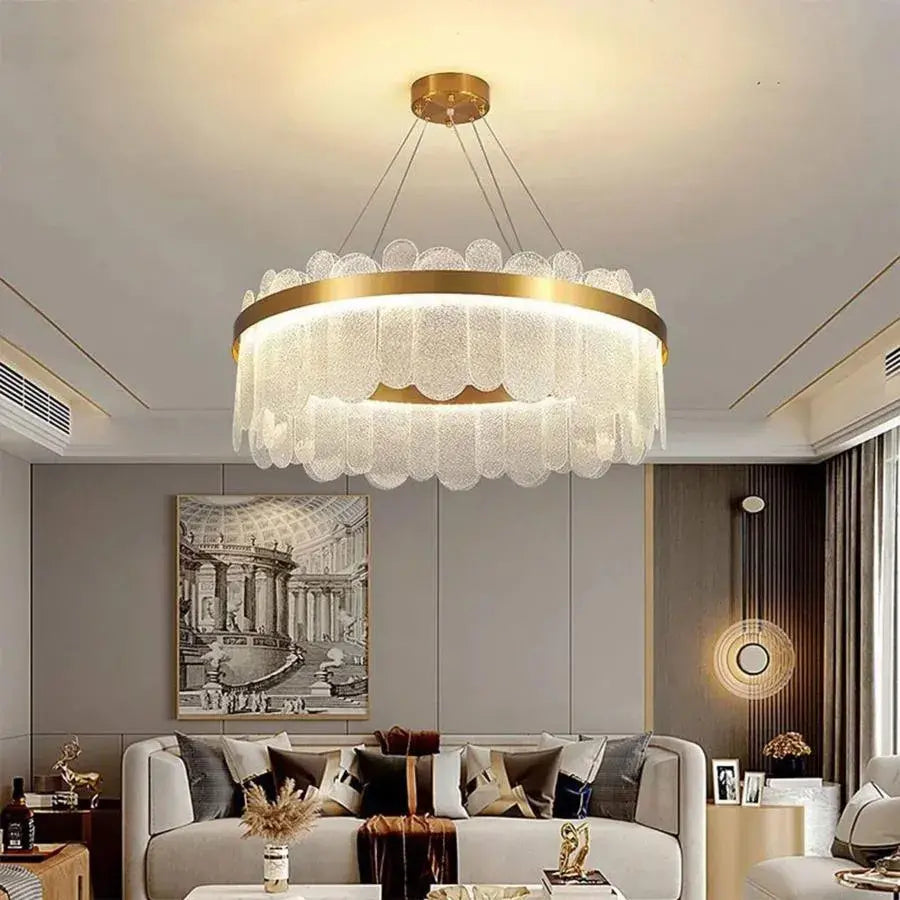 LED csillár távirányítóval Alonzo 93W szabályozható átmérő 60cm arany kristály csillárok alapértelmezett cím Alessandro Design