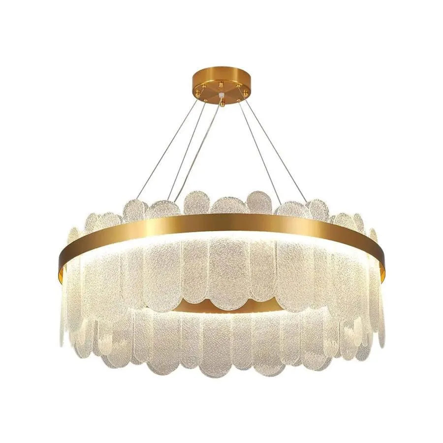 LED csillár Alvaro távirányítóval, 128W, szabályozható, arany gyertyatartó Cristal alapértelmezett cím Alessandro Design