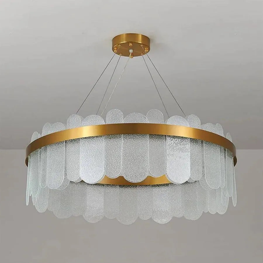 LED csillár Alvaro távirányítóval, 128W, szabályozható, arany gyertyatartó Cristal alapértelmezett cím Alessandro Design