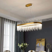 Függesztett LED-csillár távirányítóval, SIMONE 105W, Lineáris, Hideg/Meleg/Semleges fény, Szabályozható, Fényes arany, Állítható magasságú LED-csillár Alapértelmezett cím Alessandro Design