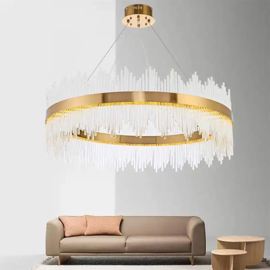 LED csillár távirányítós Gonzalo 98W fényerősíthető arany gyertyatartó Cristal alapértelmezett cím Alessandro Design