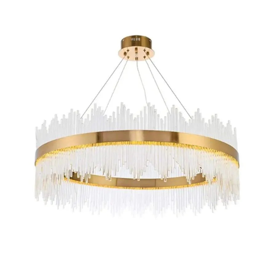 LED csillár távirányítóval Lazaro 63W fényerőszabályozható arany kristály kandeláber, alapértelmezett cím Alessandro Design
