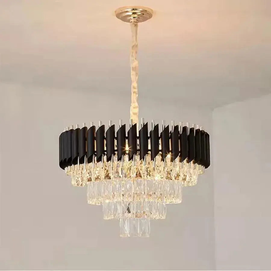 Rubert kandeláber, 9*E14, arany, fém és kristálykristály kandeláber, alapértelmezett cím Alessandro Design