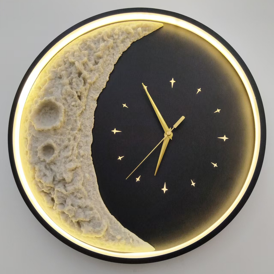 Aplica LED Decorativa Luna Diametru 40CM Lumina Rece/Neutra/Calda Black Aplice de Interior Default Title Alessandro Design