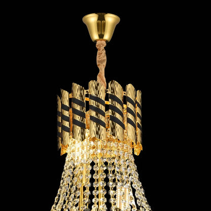 Kristálycsillár 10XE14 Nardo Gold Fekete, 60 cm átmérő, 75 cm magasság Kristálycsillárok Alapértelmezett cím Alessandro Design