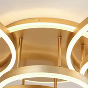 LED csillár távirányítóval RIGA LILITH 68W, 3 kör, hideg/meleg/semleges fény, szabályozható, fényes arany LED csillárok távirányítóval Alapértelmezett cím Alessandro Design